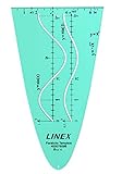 LINEX 400076599 Parabelschablone vorlage mit Sinus und Cosinus-Kurven Zeichenschablone für Schule und B