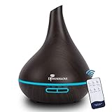 Diffuserlove 500ML diffuser Aroma diffuser Ultraschall Luftbefeuchter Trag usor Cool Mist Humidifier mit 7 Farben LED und AUTO-Abschaltung Fernbedienung Funktion,Perfekt für Office H