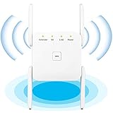 KagoLing WLAN-Extender, WLAN-Reichweitenverlängerung, AC1200, 5G & 2,4G, WLAN-Booster, Dualband, kabelloser Signalverstärker mit Ethernet-Port, einfach Plug and Play, UK-Steck