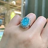 HCMA Exquisite Synthese Paraiba Turmalin Edelstein Schmuck Sets Brillante Hochzeit Braut Halskette Ring Ohrringe Party Zubehör Geschenk
