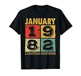 Geschenk zum 40. Geburtstag 40 Jahre alt Awesome since Januar 1982 T-S
