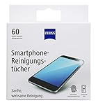 ZEISS Smartphone-Reinigungstücher alkoholfrei 60 Stück zur sicheren & effektiven Reinigung optischer Flächen - jedes Tuch einzeln verpackt - ideal für unterwegs oder auf R