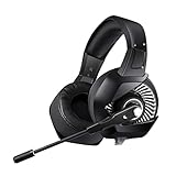 LIXSLT K6 Gaming-Headset, kabelgebunden, Stereo, Bass, RGB-RGBs, coole Lichter, Geräuschunterdrückung, Gaming-Kopfhörer mit Mikrofon für PS4, Laptop, Computer, Handy