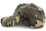 fashionchimp ® Military-Cap aus Baumwolle mit stufenloser Weitenregulierung, Baseballcap, 6-Panel Camouflage Cap (Woodland)