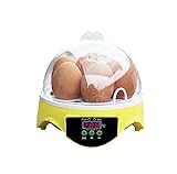 Gloomia Inkubator Automatische, 7 Eier Brutkasten Temperatur Digital Hatchery für Geflügel Huhn Ente Wachtel die Inkubation der Eier Z