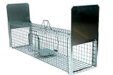 Holtaz Super Starke Falle Marderfalle Katzenfalle Fuchsfalle Biberfalle Tierfalle Kastenfalle Drahtfalle 2 türen, Größe: 120x34x34 cm Mit Extra Kö