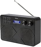 DAB/DAB Plus/FM Radio Batteriebetrieben mit Stereo-Lautsprecher, DAB+ Radio mit Dual-Wecker, Schlaftimer, LCD-Display, Tragbares Digitalradio Netz- und Batteriebetrieb