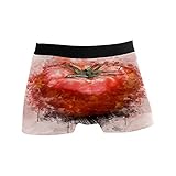 Herren Boxershorts Slips Trunks Tomate Obst Aquarell Fitted Unterwäsche Stretch Atmungsaktiv 1er Pack, einfarbig, XL