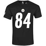 Majestic NFL Football T-Shirt Pittsburgh Steelers Antonio Brown #84 Redburn (X-Large)