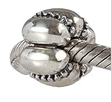 Andante-Stones 925 Sterling Silber Bead Clip Stopper Element Kugel für European Beads Modul Armband + Organzasäck