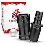 Little Dragon® Shisha-Schlauchadapter 18/8 Schliff schwarz Rostfreies Edelstahl - 2-teilig inkl. Ventilkugel - Universal für Jede Shisha mit Gewinde geeignet - Shisha Zubehör - Shisha Adapter 18/8