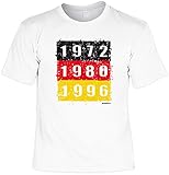 Fussball T-Shirt Deutschland WM 2018 Fan Shirt Fanshirt 1972 1980 1996 - Geburtstag Geschenk Papa Gr: 5XL