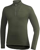 Woolpower Damen Herren Funktionsshirt Zip Turtleneck 400 Long Sleeve, Größe:XL, Farbe:Pine G
