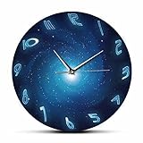 30cm Bedruckte Wanduhr Starry Stars Galaxy Wanduhr für Wohnzimmer Abstrakte Kosmos Wohnkultur Raum Wandkunst Modernes Design Uhr Astronomie Geschenk