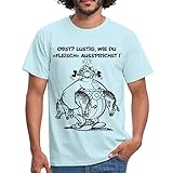 Spreadshirt Asterix und Obelix Fleisch Obst Sprüche Männer T-Shirt, XXL, Sky