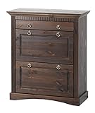 clever-moebel Schuhschrank aus Kiefernholz kolonial, Schuhk