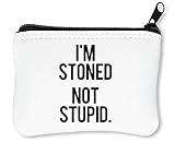 I'm Stoned Not Stupid Reißverschluss-Geldbörse Brieftasche Geldbö