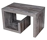 levandeo Couchtisch Gustav Altholz Shabby Chic Vintage 59x36x36cm Holz Schwarz Beistelltisch Keine Montage Fest Verleimt W