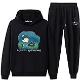 XSLGOGO Ranking of Kings Kapuzen Sweatshirt Hosen Sets Poggi 2 Stück Set Anime Gedruckt Pullover Jogginghose Anzüge Unisex