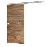 inova Holz-Schiebetür 880 x 2035 mm Wildeiche Alu Komplettset mit Lauf-Schiene und G
