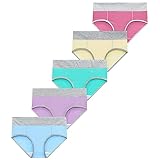 Zhiyao Damen Unterhosen 5er Pack Unterwäsche Baumwolle Taillenslip Hohe Taille Miederhose Mehrpack