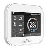Raumthermostat LX-MC6 Touchscreen für Fußbodenheizung, Heiß Wasser mit APP, WiFi in Weiß Amazone Alexa Google Home Smart Home Luxus-T