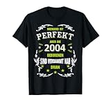 Herren 18. Geburtstag Jungs Geschenk - Niemand ist perfekt 2004 T-S