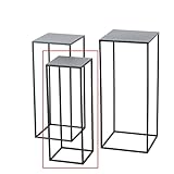 Hoher Beistelltisch schwarz Metall Telefontisch Pflanzentisch Blumentisch Tisch (H 50 x 21 x 21 cm)