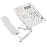 Tonysa Kabelgebundener Schreibtisch Festnetz, W268 Anrufer-ID Home Festtelefon für Familienbetrieb, mit Wecker, R-Tasten-Funktion, Lautstärke einstellbar, Freisprechfunk