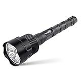 TrustFire 3T6 LED Taschenlampe 3800 Lumen hell mit 3 x CREE XM-L T6 LED und 5 Modi für Indoor, Outdoor, Nacht und Wandern - durch 2 oder 3 x 18650 Akkus angetrieben (Akkus Nicht enthalten)