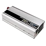 SGSG Modifizierter Sinuswellen-Wechselrichter 600 Watt Peak 1500 W DC12/24 Volt zu AC 110/220 Volt mit AC-Steckdosen und USB-Anschluss für Boote/Autos/Wohnmobile/LKWs/N