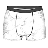 Herren Boxershorts,Natur Granit Muster mit wolkigen Flecken Spuren Effekte Marmor,Herrenunterwäsche Performance atmungsaktiv mit weichem Stoff und elastischen Gürteltaschen,Boxershorts für Herren L
