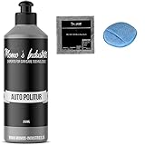 Momo's Industries® Ultra Abperleffekt Autopolitur, Hochglanzpolitur mit Carnaubawachs Inclusive PAD und Microfasertuch als S