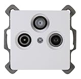 Kopp 791118 921402082 PARIS Antennensteckdose TV/RF/SAT, arktis-weiß