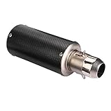 Auspuff hinten, 51 mm Motorrad Carbon Carbon Endrohr Endrohr kompatibel mit Universal Motorcycle Stainless S