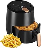 Frifer Friteuse Heissluft Ohne Fett, 3.5L Airfryer Frittieren ohne Fett, Aerofryer,1350W Heißluft-Fritteuse Temperatur und Zeit Basierend Auf Dem Essen E