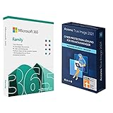 Microsoft 365 Family | 6 Nutzer | Mehrere PCs/Macs, Tablets und mobile Geräte | 1 Jahresabonnement |Box + Acronis True Image 2021 | 1 PC/Mac | Unbegrenzte Laufzeit | Box-V
