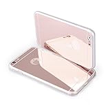 Handy Silikon Hülle TPU Back Case Schutzhülle transparent 'Mirror pink' für 'Apple Iphone 6s' Cover Schale Tasche Bump