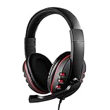 Staright 3,5 mm Wired Gaming Kopfhörer über Ohr Spiel Headset Noise Cancelling Kopfhörer mit Mikrofon Lautstärkeregler für PC Laptop Smartp