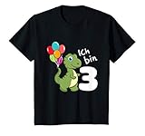 Kinder 3. Geburtstag Ich bin schon 3 Jahre T-Rex Dinosaurier Dino T-S