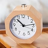 Wecker Analog Ohne Ticken Retro Design beleuchtetes Ziffernblatt mit Licht lautlos Reisewecker Weckton Snoozetaste Schlummerfunktion für Zuhause, Schlafzimmer, Büro（1×AA-Batterie erforderlich）