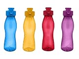 Steuber 4er Set Trinkflasche Flip Top, BPA-frei, 700 ml I