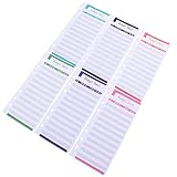 Tomaibaby 20Pcs Budget Blätter 6 Löcher A6 Binder Kosten Tracker Blätter Budget Karte Blätter für Budgetierung Umschläge Bargeld Umschlag B