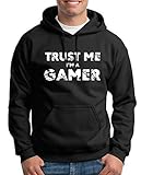 TShirt-People Trust me I am a Gamer Kapuzenpullover Herren Zocker Fun XXXL Schw