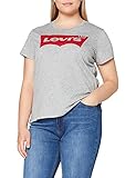 Levi's Damen T-Shirt, The Perfect Tee, Grau (Better Batwing Smokestack Smokestack Htr 263), Gr. L