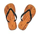 Flip Flop Holzboden | Holz | Balken - Schuhe / Slipper Badeschuhe Flip-Flop Badelatschen Badeschlappen Sandale Zehentrenner, Gr. 42-44