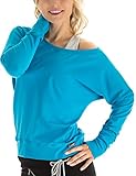 WINSHAPE Damen Longsleeve Freizeit Sport Dance Fitness Langarmshirt, türkis, S