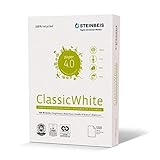 Steinbeis ClassicWhite DIN A4, 5 x 500 Blatt, Multifunktionspapier, 80 g / m², presseweiß