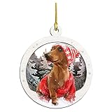 FEIZAO Weihnachtsbaum Deko Holz Weihnachtsdeko Weihnachtsanhänger Basteln Hund Weihnachtsschmuck Hängende Charms DIY Anhängerweihnachtsdeko Holzverzierungen Christbaumanhänger Geschenkanhäng