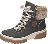 Rieker Damen X8647 Mode-Stiefel, grün, 36 EU